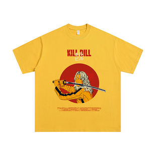 胶囊工作室杀死比尔Kill 纯棉休闲宽松T恤潮 Bill电影Vintage短袖