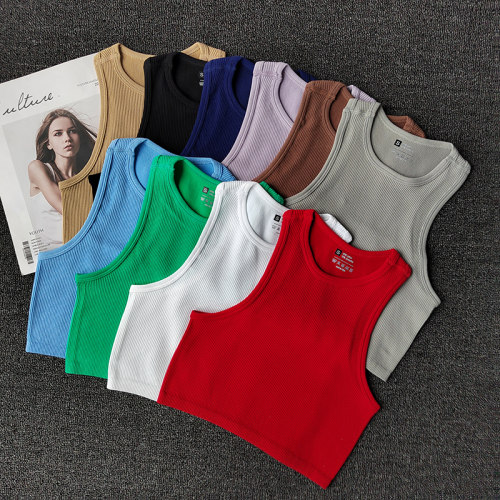 运动工字背心女钢圈速干跑步健身