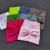 高腰瑜伽热裤 女显瘦运动提臀训练三分裤 欧美后V腰健身裤 蜜桃短裤