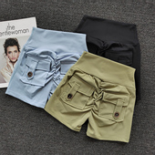 透气速干跑步健身热裤 带口袋蜜桃臀运动三分裤 女提臀紧身瑜伽短裤