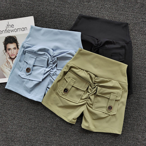 口袋蜜桃运动三分提臀紧身瑜伽