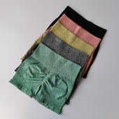 高腰提臀训练跑步透气速干健身三分裤 蜜桃瑜伽裤 女夏季 运动短裤