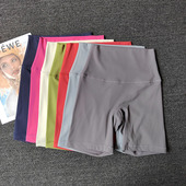 无尴尬裸感蜜桃臀瑜伽三分裤 透气速干高腰提臀收腹训跑步健身短裤