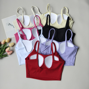 运动一体内衣女跑步防震外穿吊带美背健身背心专业训练瑜伽文胸
