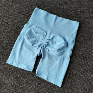速干健身五分中裤 女蜜桃高腰提臀收腹紧身翘臀瑜伽裤 运动短裤 夏季