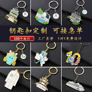 金属钥匙扣定制logo企业周年钥匙链定做景区文创广告宣传礼品订制