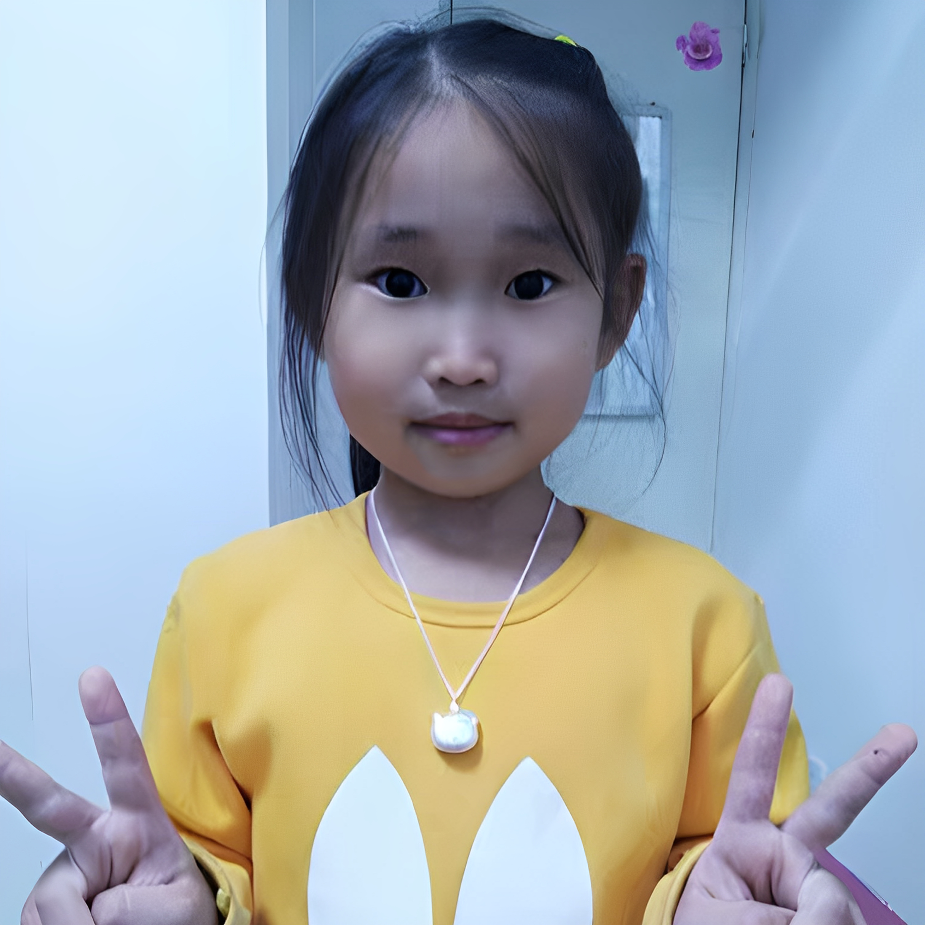 古法银磨砂吊坠999女宝宝项链