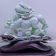 缅甸天然A货玉石翡翠孤品 精雕老坑紫绿镇宅麒麟摆件
