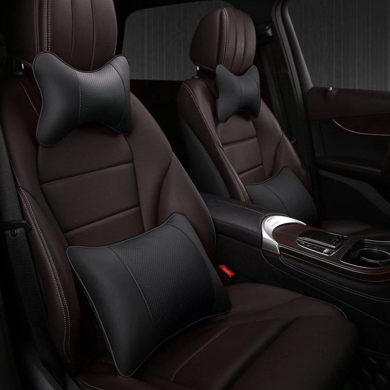 四季护颈座椅套装一对装汽车头枕