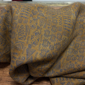 古织 料砂洗工艺面料 布久以逅染底亚麻印花布连衣裙袍子衬衫 服装