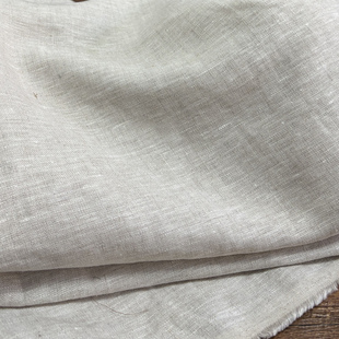 布久以逅质朴水洗14支雨露麻布料亚麻布裤子外套连衣裙袍子面料