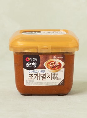 韩国进口清净园淳昌海鲜银鱼大酱贝类蛤蜊银鱼海鲜酱酱汤用大酱