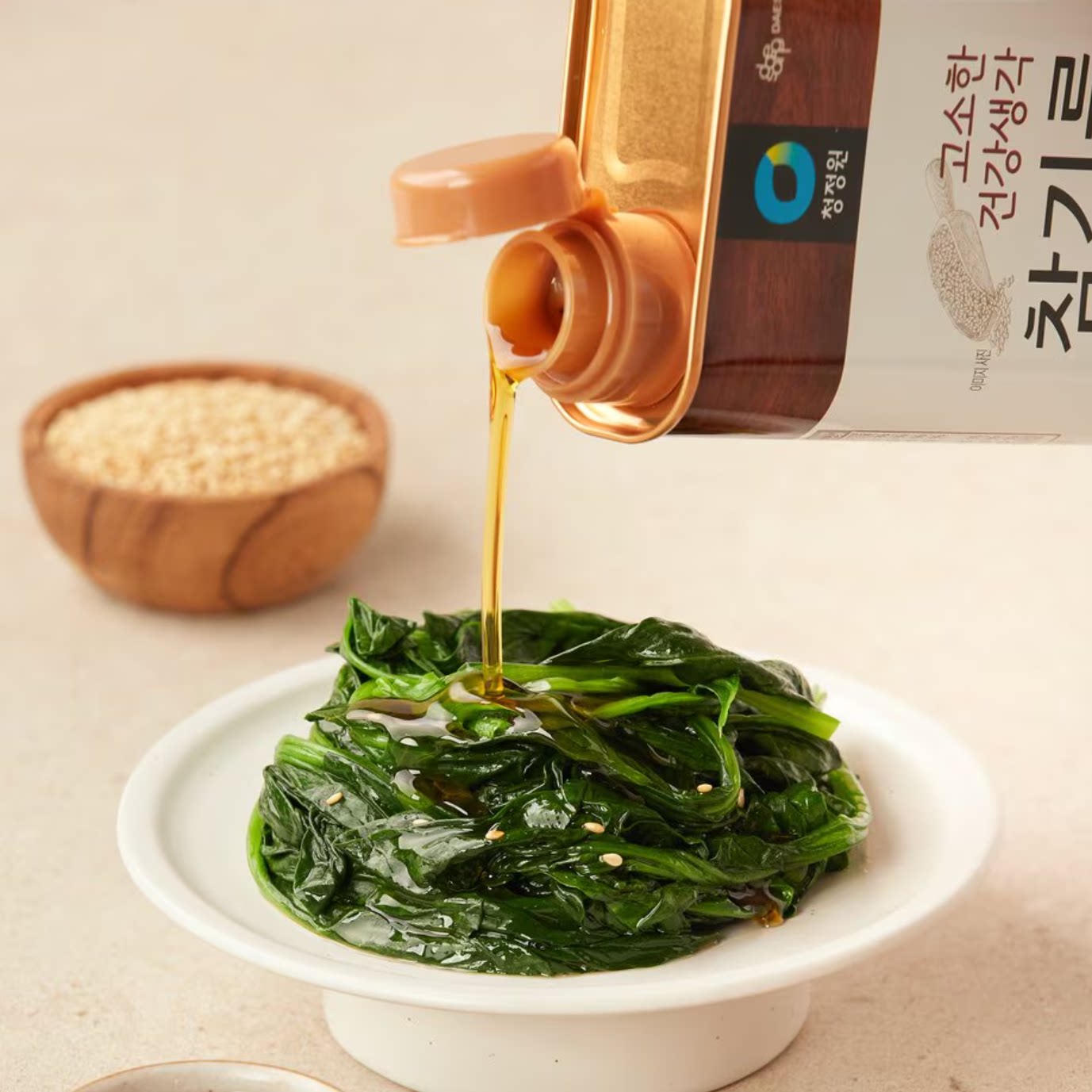 韩国清净园瓶装芝麻油香油苏籽油