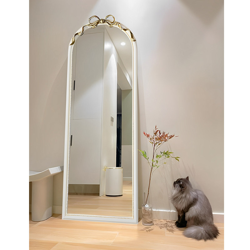 欧式落地全身镜玄关走廊壁挂墙面装饰镜复古艺术落地靠墙穿衣镜子