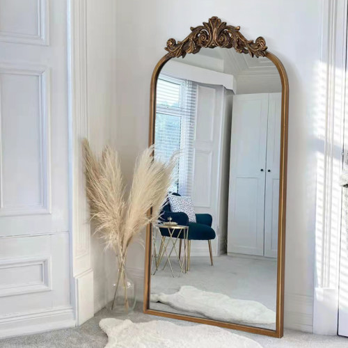 壁芯法式复古雕花镜面落地穿衣镜