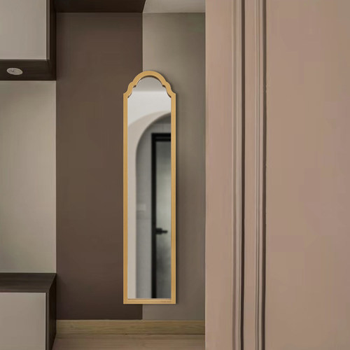壁芯北欧长条超窄拱形显瘦全身镜