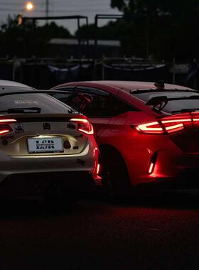 适用于本田Civic/Typer/FL5改装叶子板风口LSR日行灯杠灯机舱尾灯