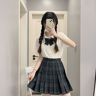 风琴褶日系甜美学院风jk制服正版 短袖 原创两件套 纯色夏季 jk衬衫