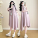 2025夏季 T恤裙长款 新款 宽松休闲短袖 外穿亲肤连衣裙潮 大码 孕妇装
