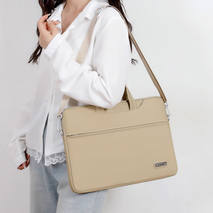 新款 轻便笔记本电脑包商务轻薄男女单肩手提包纯色大容量电脑包