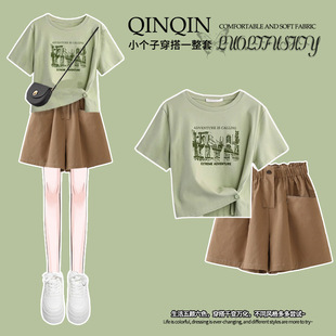 套装 短裤 2025新款 圆领青少年短袖 两件套 中大童运动夏装 夏季
