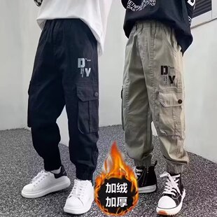 裤 子宽松男孩休闲裤 秋季 儿童青少年春秋裤 2024男童装 大童工装