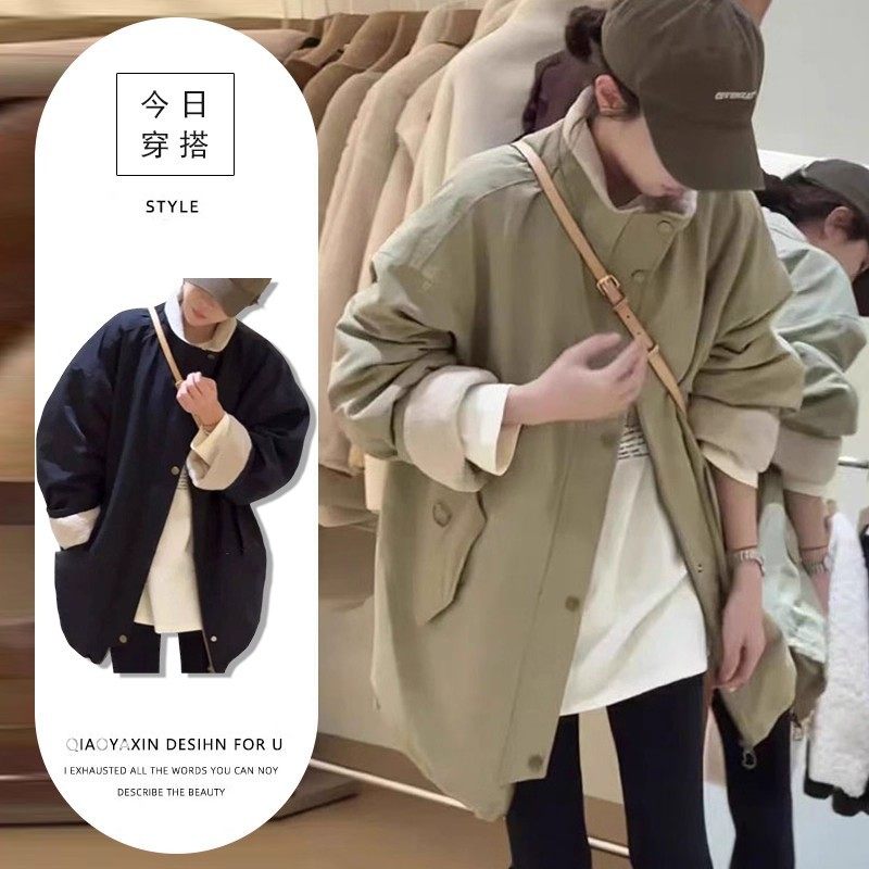 韩系立领加绒加厚外套女冬季2025新款宽松显瘦中长款派克服上衣潮,女装/女士精品,常规大码外套,淘宝优惠券,粉丝福利购,淘宝优惠卷