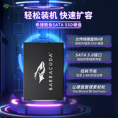 Seagate/希捷 固态硬盘512GB SSD SATA3.0台式机笔记本电脑硬盘