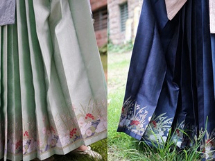 裳裳者华 吉兔 春夏秋明制传统汉服女原创暗纹织金仿妆花马面裙