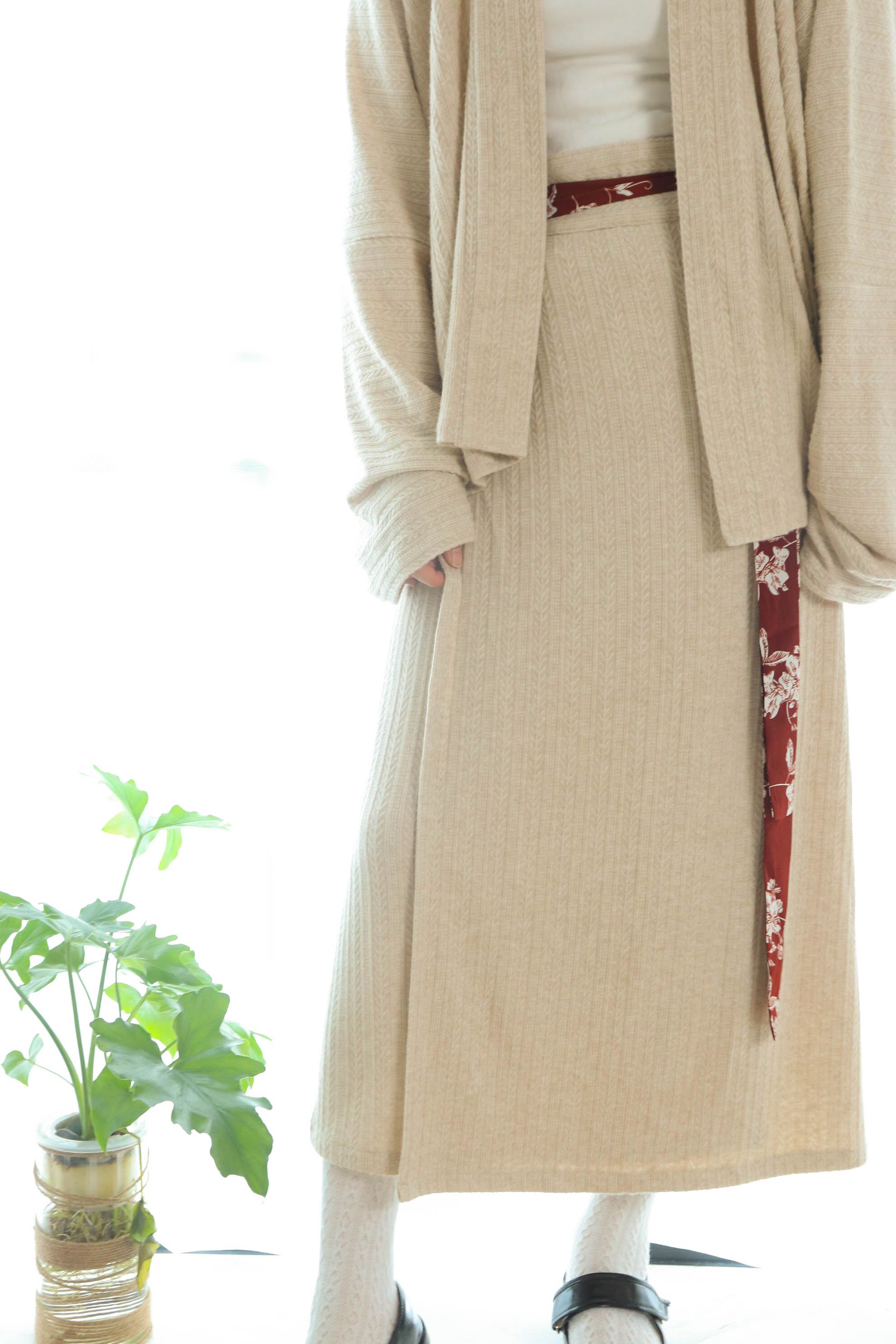 裳裳者午后两片格纹撞色传统汉服