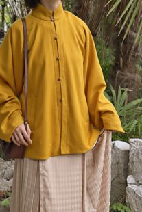 裳裳者华 向日葵 日常明制立领竖领翻领对襟直袖短袄夹衣春秋汉服