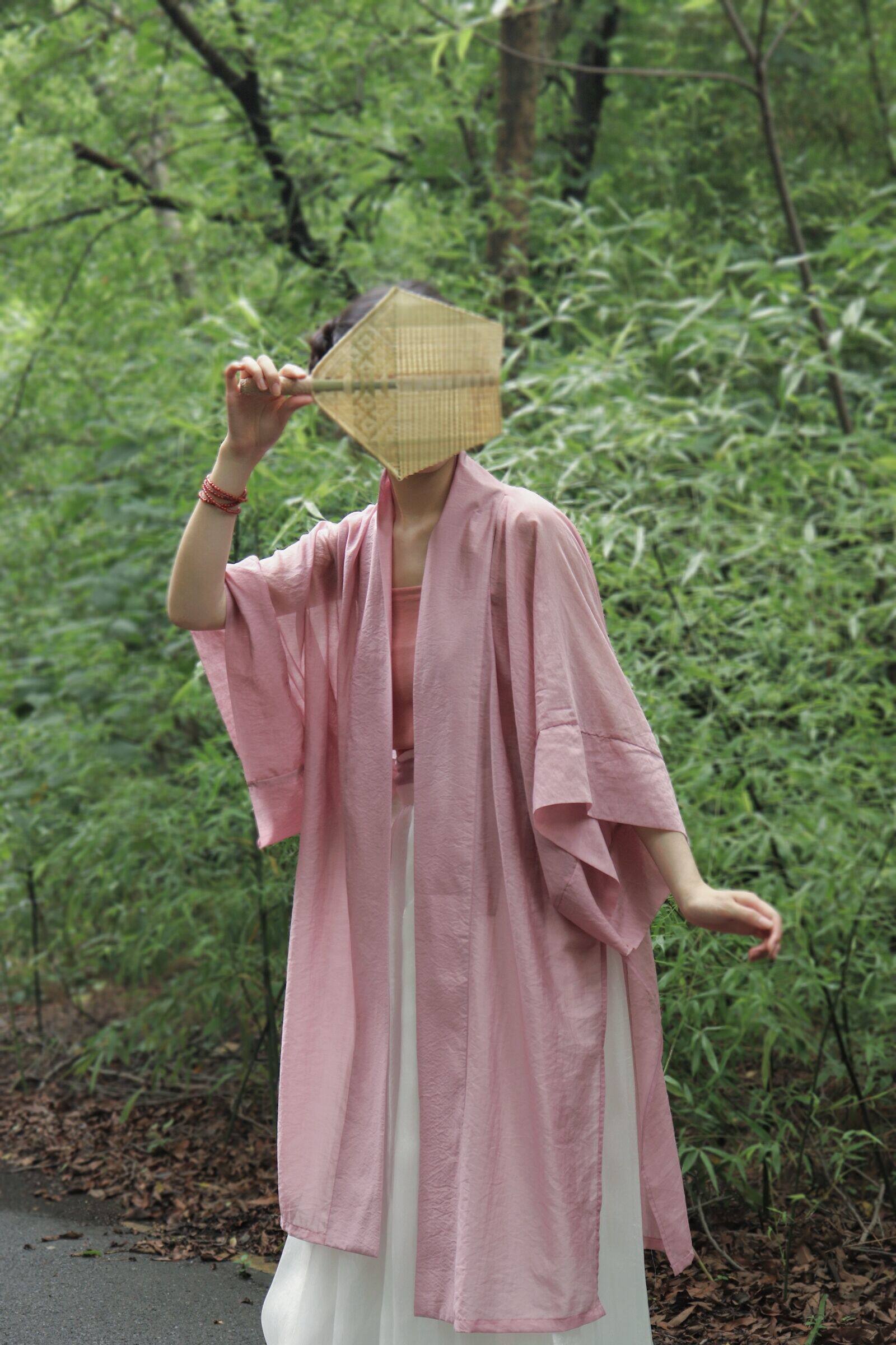 DRESSER HUA MALLOW ORIGINAL SONG CHANGGAN TEMPLE STRAIGHT-COLLARED LONG GOWN DOUBLE COLLAR AND FOLDS IN THE TRADITIONAL HAN CLOTHING OF THE DAY-TO-DAY YUZI