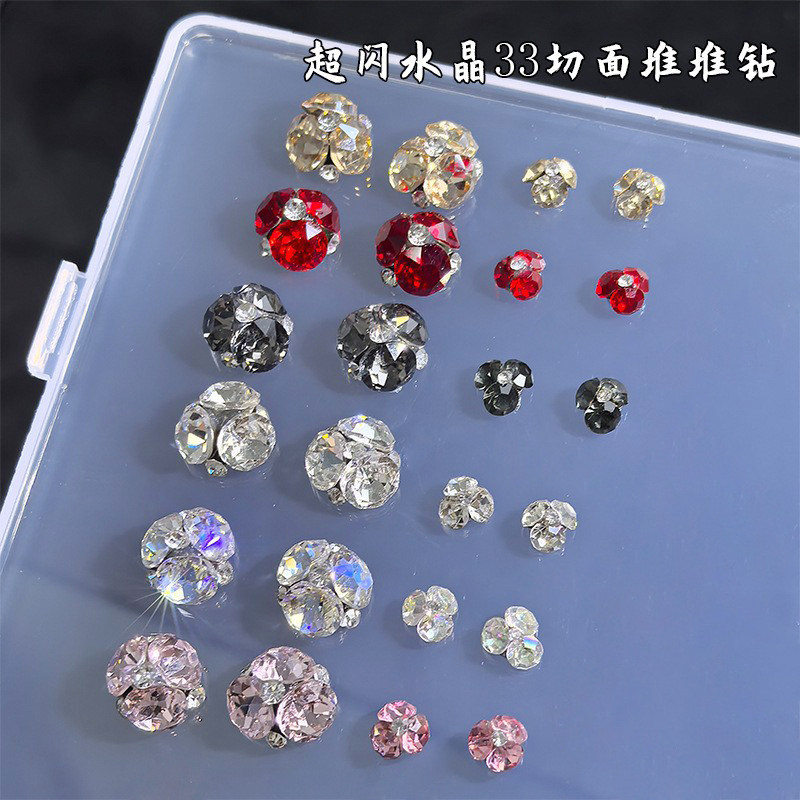 精品K9华子切圆形捷克堆钻