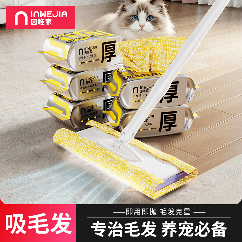 因唯家双层加厚静电除尘拖把