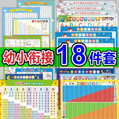 幼小衔接挂图全套幼儿园升一年级