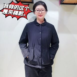 翻领收腰夹棉短外套棉衣女棉服 韫YUN女装 新款 2025年冬季 6022 正品