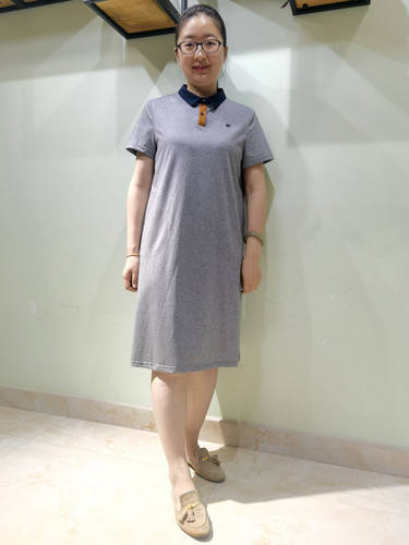 YUN韫韩版A字针织棉纯色连衣裙女
