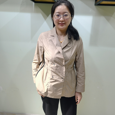 yun韫2024西装领短款风衣显瘦