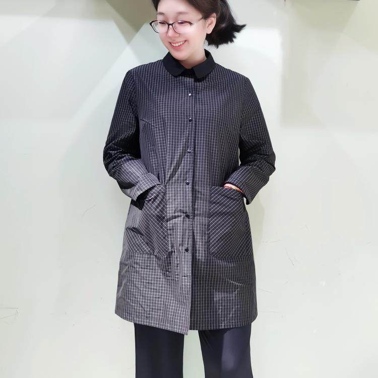 YUN韫2024秋装外套翻领单排扣韩系氛围感中长款女双面穿风衣 3952