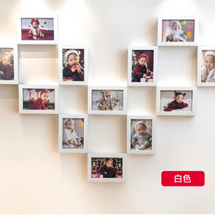 心形相框5寸6寸7寸8寸10寸组合创意照片墙背景展示墙上相框相片框