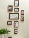 摄影工作室照片墙9框创意组合垂直照片墙楼梯入口餐厅照片框墙组