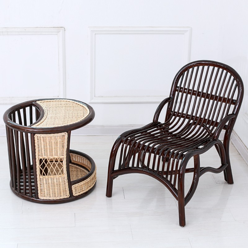 家用藤编人体工学阳台休闲沙滩椅