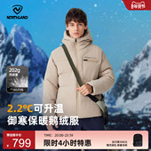 NORTHLAND诺诗兰羽绒服男女鹅绒服户外防风三防加厚保暖抗寒外套