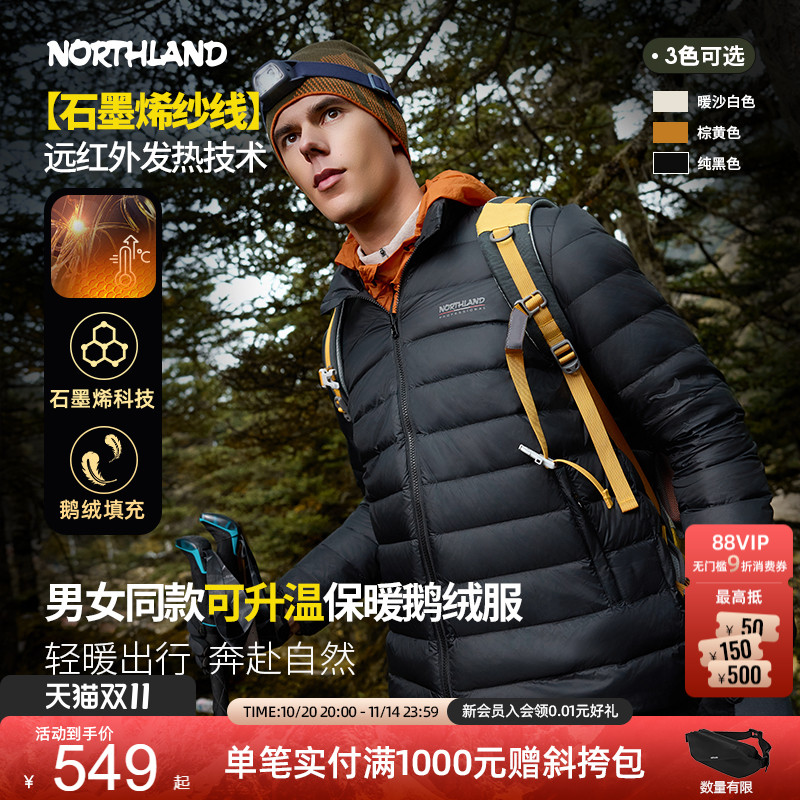诺诗兰轻薄碳金科技保暖鹅绒服