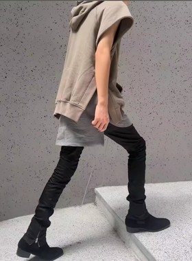 明亮叔出品第三季3rd主线连帽拉链坎肩卫衣高街叠穿打底衫男女