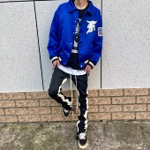 明亮叔出品第五季 5th勋章夹克高街刺绣徽章短款 外套棒球服男女