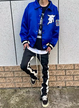 明亮叔出品第五季5th勋章夹克高街刺绣徽章短款外套棒球服男女