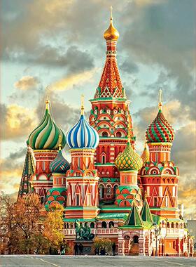 现货Educa圣巴塞尔教堂拼图1000片西班牙进口成人益智玩具雷诺瓦