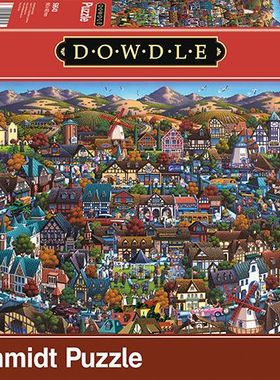 现货Schmidt美国小镇拼图1000片德国进口成人益智玩具成年潮玩