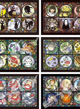 现货ENSKY龙猫千与千寻宫崎骏透明拼图208片日本进口儿童玩具动画